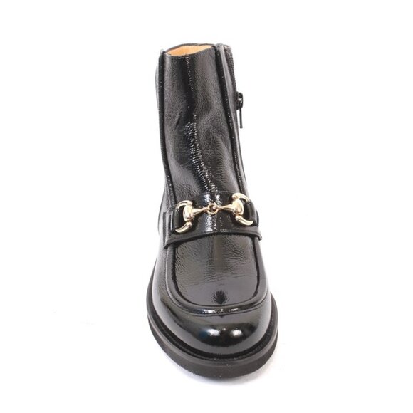 Luca Grossi 735 Black Patent Leather Zip-Up Ankle Boots - Picture 7 of 8